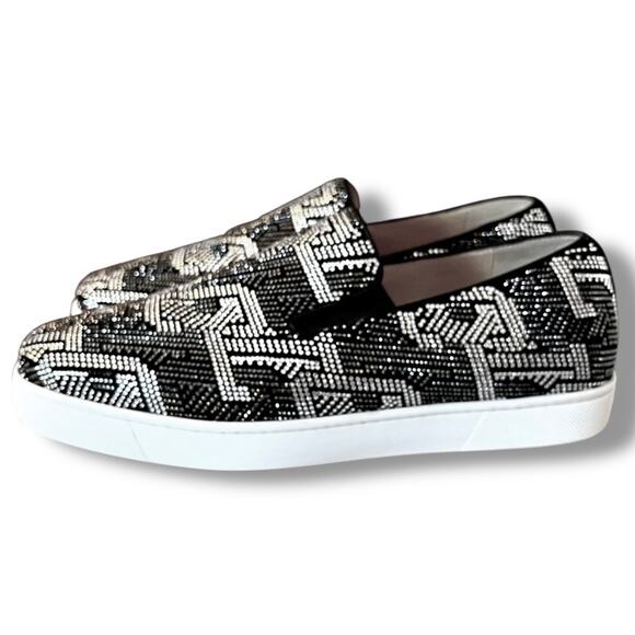 Christian Louboutin Rollerboat Studded Strass Pik Boat Shoes Size 40.5 7.5 - Picture 4 of 11